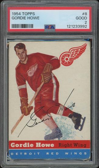 Image for 1954/55 Topps Hockey #8 Gordie Howe PSA 2 (GOOD)