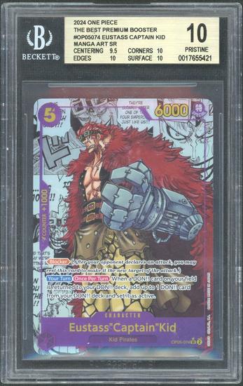 Image for 2024 One Piece OP05-074 Eustass "Captain Kid" Manga SR English BGS 10
