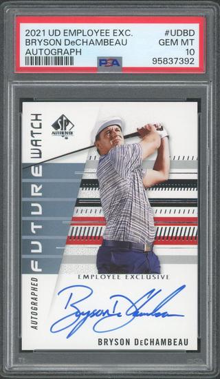 Image for 2021 Upper Deck SP Authentic Bryson DeChambeau Employee Exclusive Future Watch Auto #UDBD PSA 10