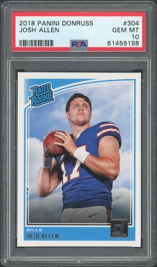 Image for 2018 Panini Donruss Josh Allen Rated Rookie #304 PSA 10