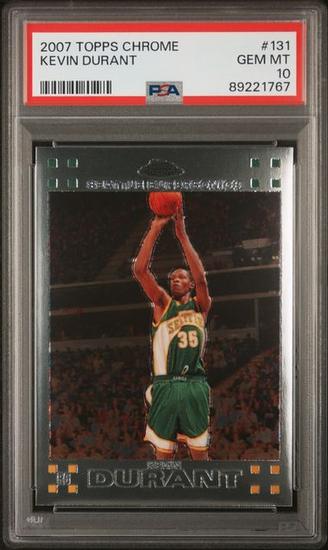 Image for 2007/08 Topps Chrome Kevin Durant Rookie #131 PSA 10