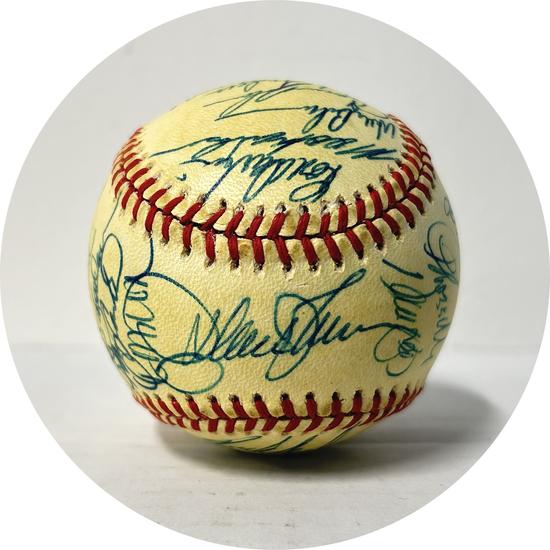 1986 World Series Champions Mets Autographed Team Baseball (30