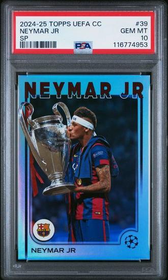 Image for 2024/25 Topps UEFA Club Competitions Neymar Jr. SP #39 PSA 10