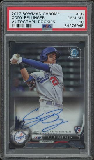 Image for 2017 Bowman Chrome Baseball #BCARCB Cody Bellinger Rookie Auto PSA 10 (GEM MT)