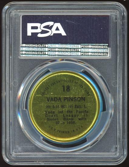Image for 1971 Topps Coins #18 Vada Pinson PSA 8 *0187 (Reed Buy)