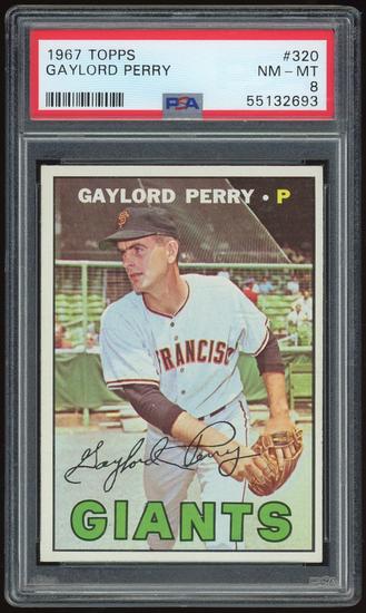 Image for 1967 Topps #320 Gaylord Perry PSA 8 *2693 (Reed Buy)