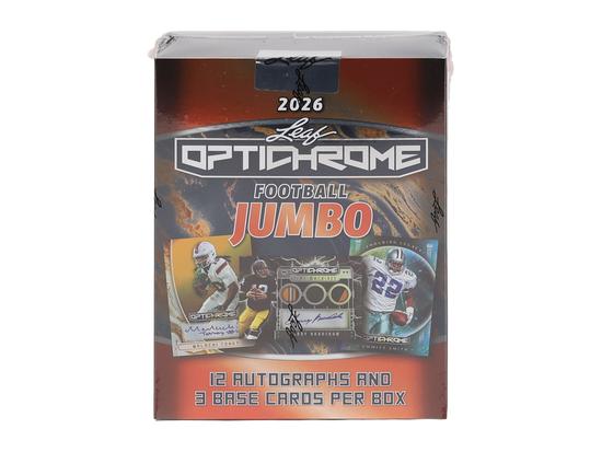 Image for 2026 Leaf Optichrome Football Hobby Jumbo 8-Box Case