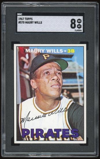 Image for 1967 Topps #570 Maury Wills SGC 8 *9594 (Reed Buy)