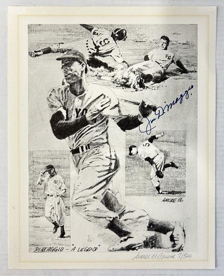 Image for Joe DiMaggio Autographed B&W Print Collage JSA ZZ94991 (Reed Buy)