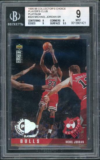 Image for 1995 Upper Deck Collector's Choice Michael Jordan Player's Club Platinum #324 BGS 9