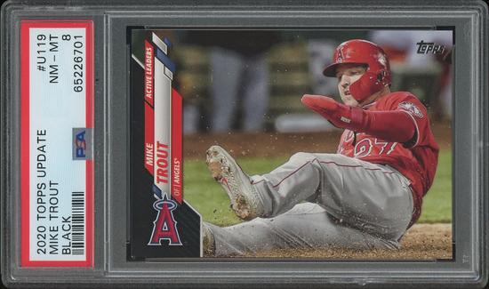 Image for 2020 Topps Update Baseball #U119 Mike Trout Black #54/69 PSA 8 (NM-MT)