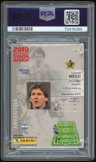Image for 2010 Panini World Cup South Africa #44 Lionel Messi PSA 9 *5390 (Reed Buy)