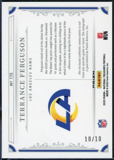 Image for 2025 National Treasures Terrance Ferguson Rookie Patch Auto Gold Nike Swoosh /10