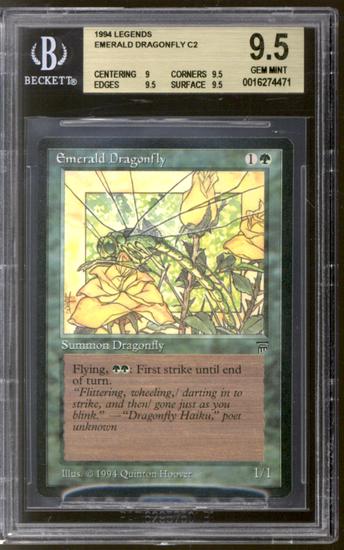 Image for Magic the Gathering Legends Emerald Dragonfly BGS 9.5 (9, 9.5, 9.5, 9.5) GEM MINT