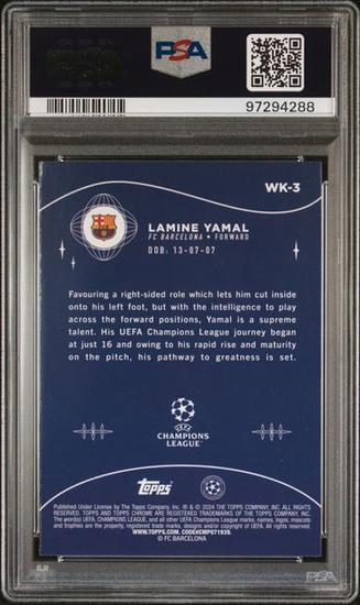 Image for 2023-24 Topps Chrome UCC Lamine Yamal Wonderkids #WK3 PSA 10