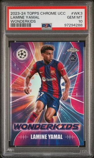 Image for 2023-24 Topps Chrome UCC Lamine Yamal Wonderkids #WK3 PSA 10