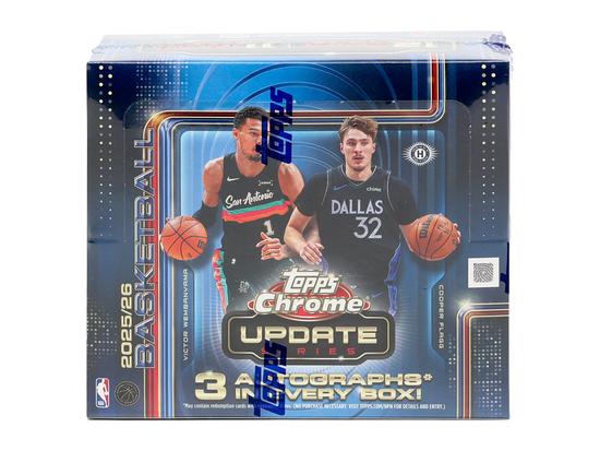 Image for 2025/26 Topps Chrome Update Series Basketball Hobby Jumbo Box