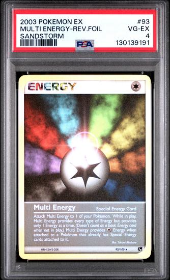 Image for Pokemon EX Sandstorm Reverse Holo Foil Multi Energy 93/100 PSA 4