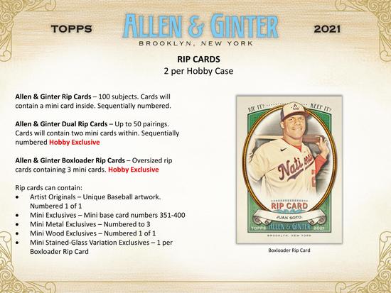 Image for 2021 Topps Allen & Ginter Baseball Hobby Box