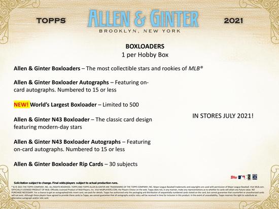 Image for 2021 Topps Allen & Ginter Baseball Hobby Box