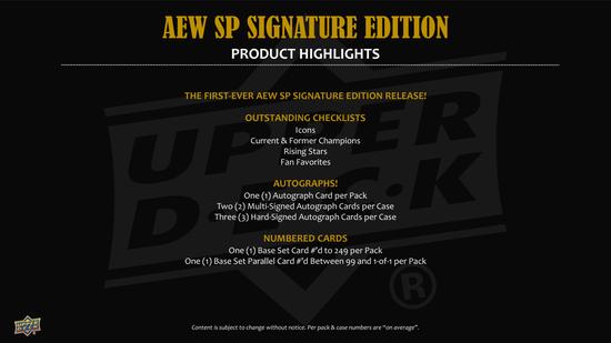 Image for 2025 Upper Deck SP Signature Edition AEW Wrestling Hobby 20-Box Case