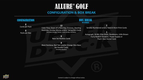 Image for 2026 Upper Deck Allure Golf Hobby 18-Box Case