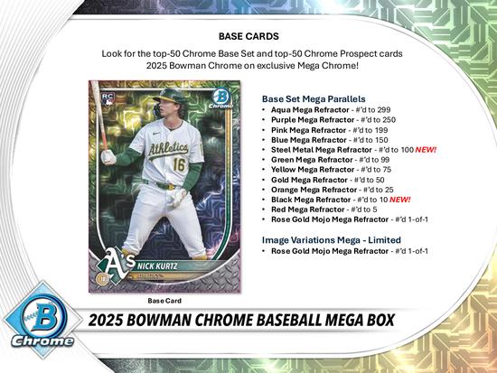 Image for 2025 Bowman Chrome Baseball Mega 20-Box Case
