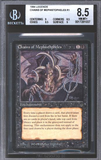 Image for Magic the Gathering Legends Chains of Mephistopheles BGS 8.5 (9, 8.5, 8.5, 9) NEAR MINT NM
