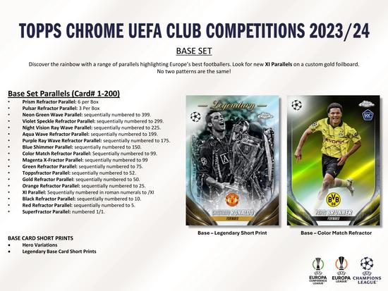 Image for 2023/24 Topps Chrome UEFA Club Competitions Soccer Hobby Jumbo Pack