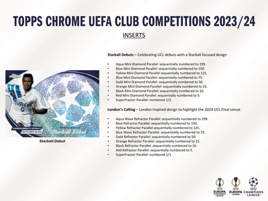 Image for 2023/24 Topps Chrome UEFA Club Competitions Soccer Hobby Jumbo Pack
