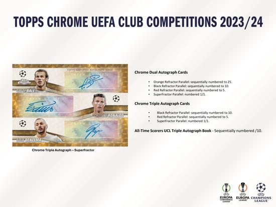 Image for 2023/24 Topps Chrome UEFA Club Competitions Soccer Hobby Jumbo Pack
