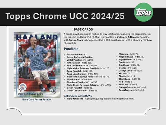 Image for 2024/25 Topps Chrome UEFA Club Competitions Soccer Hobby Box