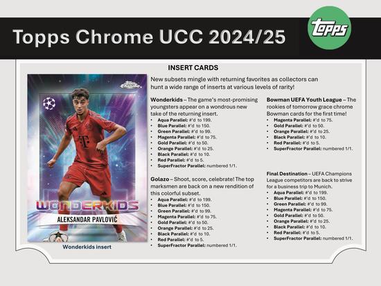 Image for 2024/25 Topps Chrome UEFA Club Competitions Soccer Hobby Box