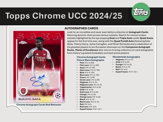 Image for 2024/25 Topps Chrome UEFA Club Competitions Soccer Hobby Box