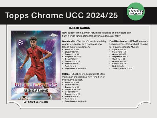 Image for 2024/25 Topps Chrome UEFA Club Competitions Soccer Delight Box