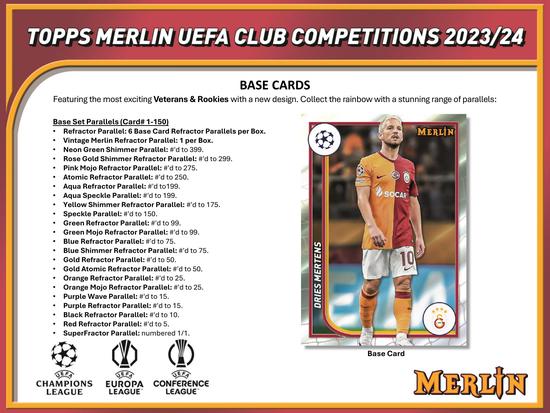Image for 2023/24 Topps Chrome Merlin UEFA Club Competitions Soccer Hobby Box