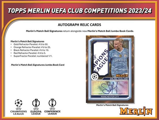 Image for 2023/24 Topps Chrome Merlin UEFA Club Competitions Soccer Hobby Box