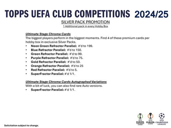 Image for 2024/25 Topps UEFA Club Competitions Soccer Hobby Box