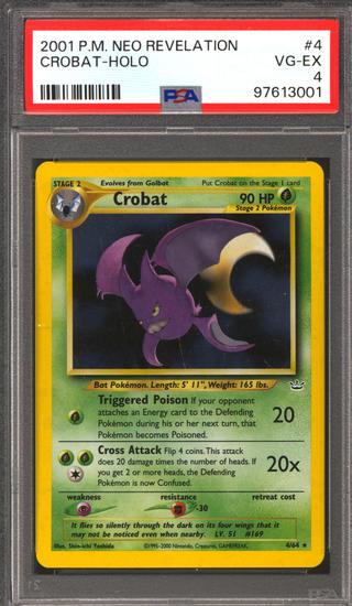 Image for Pokemon Neo Revelation Crobat 4/64 PSA 4
