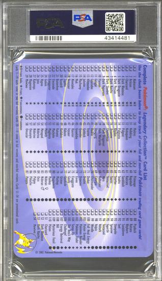 Image for Pokemon Legendary Collection Jumbo Box Topper Dark Raichu S3/S4 PSA 9 *481