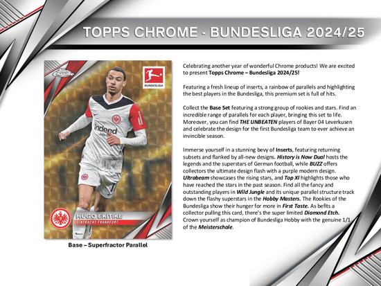 Image for 2024/25 Topps Chrome Bundesliga Soccer Hobby Box