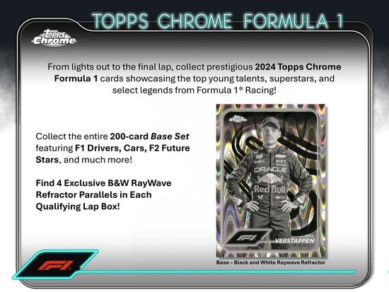 Image for 2024 Topps Chrome F1 Formula 1 Qualifying Lap Hobby 20-Box Case
