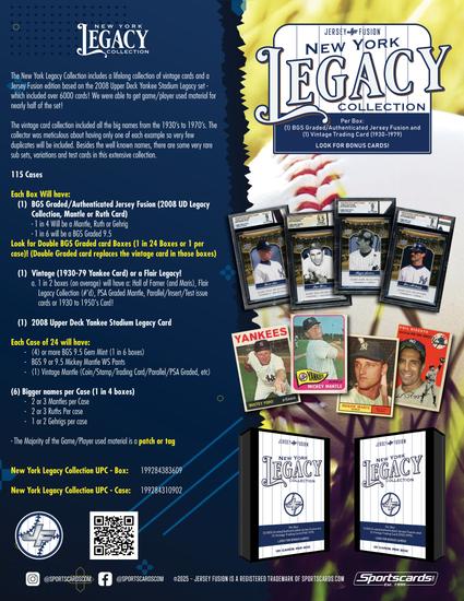 Image for 2025 Jersey Fusion New York Legacy Collection Baseball Hobby Box