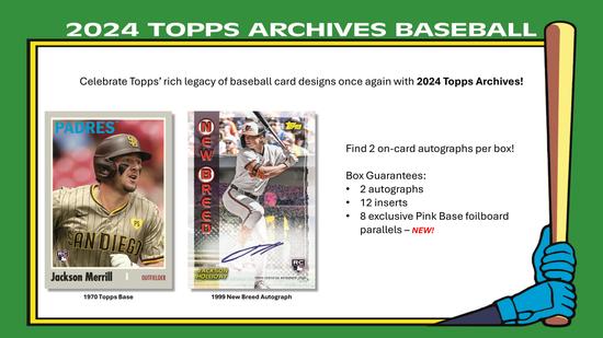 Image for 2024 Topps Archives Baseball Hobby Box