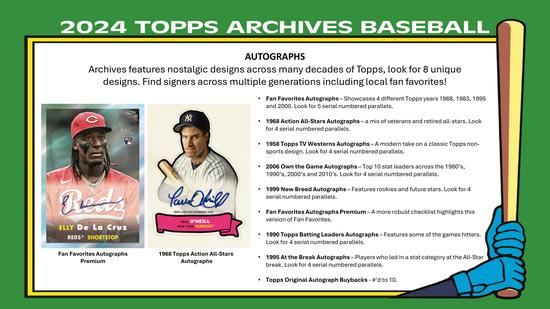 Image for 2024 Topps Archives Baseball Hobby Box