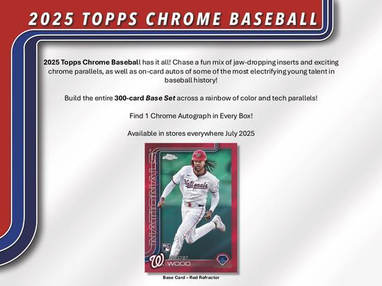 Image for 2025 Topps Chrome Baseball Hobby Box
