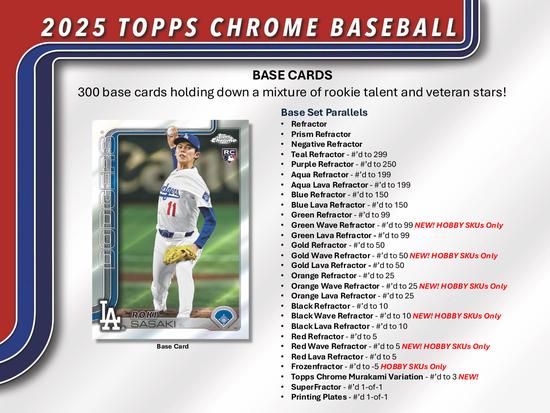 Image for 2025 Topps Chrome Baseball Hobby Box