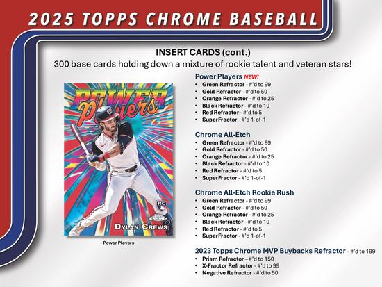 Image for 2025 Topps Chrome Baseball Hobby Box