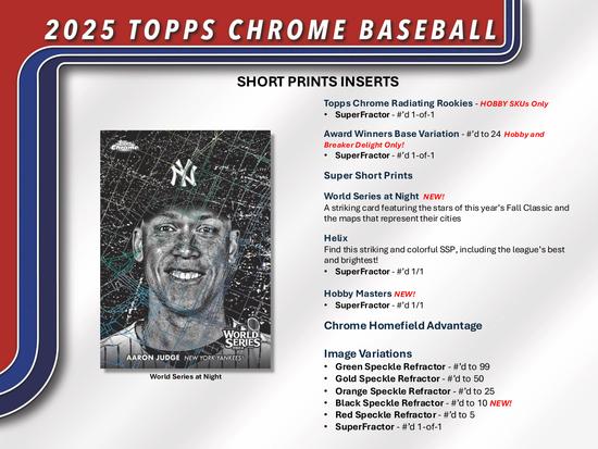 Image for 2025 Topps Chrome Baseball Hobby Box