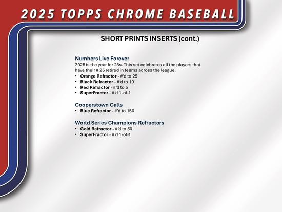 Image for 2025 Topps Chrome Baseball Hobby Box